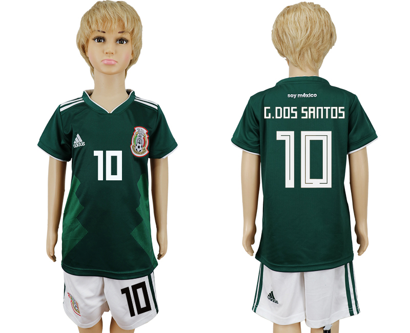 2018 maillot pour enfants MEXICO CHIRLDREN #10 G.DOS SANTOS
